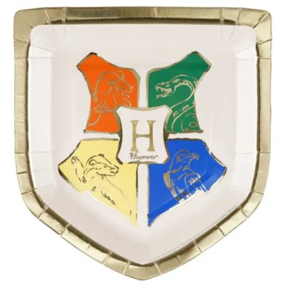 Paper plates "Hogwarts Crest" 26x18cm, 6 pcs