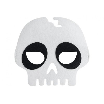 Felt mask - Skull, 18x16.5cm