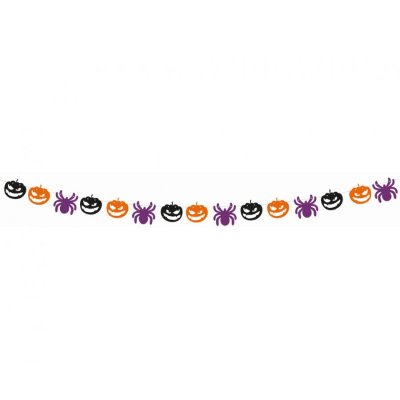 Paper garland "Pumpkins and spiders", 250cm - 107767.jpg