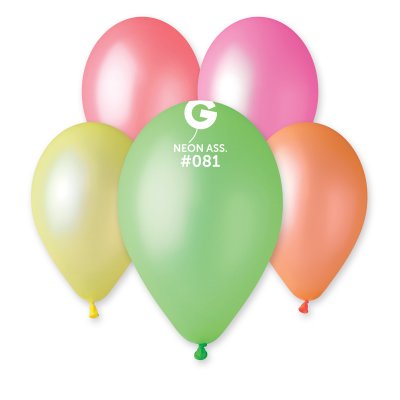 Balloon 30cm/12" #081 NEON mix (100pcs/pack) - GF110_81_O.jpg