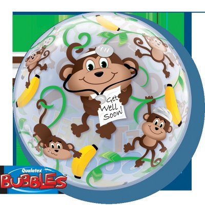 22" Bubble - Monkeys - Get well soon! - Uzdrav se brzy! OPIČKY 22 QUALATEX2_66090.jpg