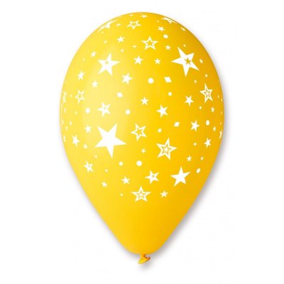 Balloons pastel 30cm/12" print "stars" (100pcs/pack) - star2.jpg
