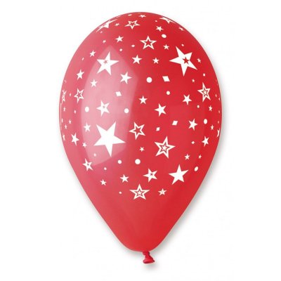 Balloons pastel 30cm/12" print "stars" (100pcs/pack) - star5.jpg