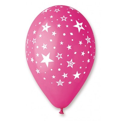 Balloons pastel 30cm/12" print "stars" (100pcs/pack) - star6.jpg