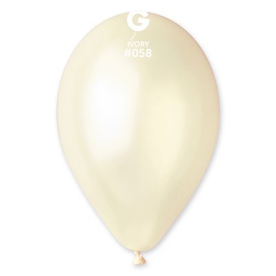 Balloons 28cm/11" #058 Metallic Ivory (100pcs) - GM110_58_O.jpg