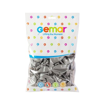 Balloons 28cm/11" #038 Metallic Silver (100pcs) - GM110 38-.jpg