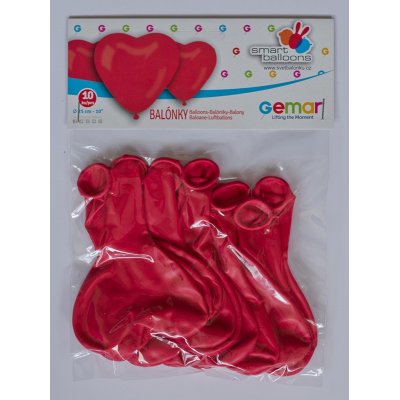 Balloons heart #005 red - 10 pcs - CR45.jpg