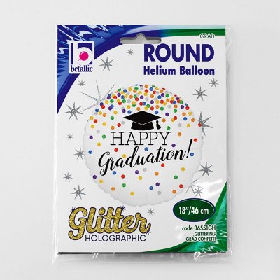 Glittering Grad Confetti (46cm,18") foil balloon - 365512.jpg