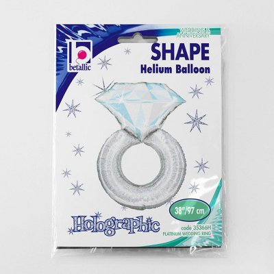 Platinum engagement ring (96cm,38") foil balloon - 353662.jpg