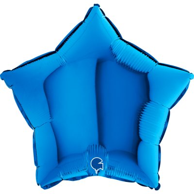 Star blue - unpacked (46cm,18") foil balloon