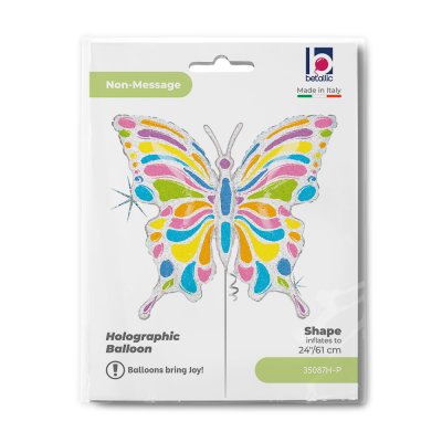 Butterfly pastel 24"/61cm foil balloon - 35087h-p-b.jpg