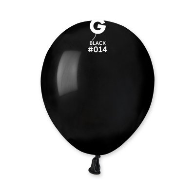 Balloons 13cm/5" #014 Pastel Black (100pcs) - black.jpg