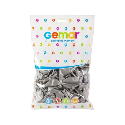Balloons 26cm/10" #038 Metallic Silver (100pcs) - GM90 38-.jpg