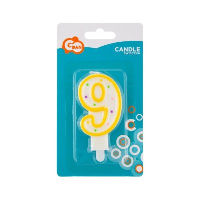 Candle number with dots 9, 7.5 cm - 73520.jpg