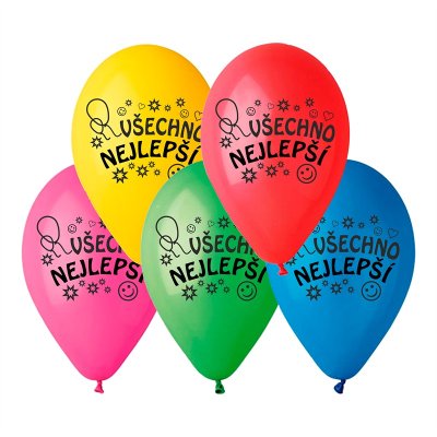 Balloons GS90 "Všechno nejlepší" - 10 pcs - vsenej_nahled.jpg