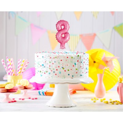 Cake foil balloon 5" number 8, pink - pink 8 a.jpg