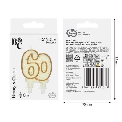 Cake candle "60", gold outline - 97501.jpg