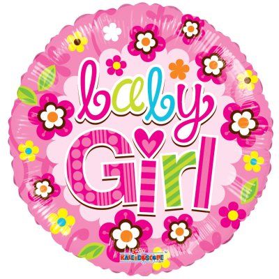 18" balloon round - Baby girl flovers