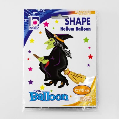 Witch on a broom (97cm,38") foil balloon - 35184.jpg