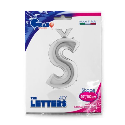 Letter Š Silver (102cm,40") foil balloon - 639S-P-Packaged.jpg