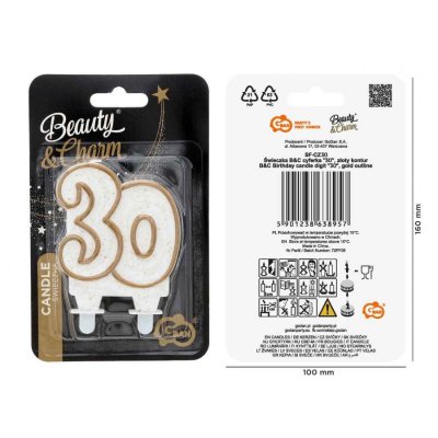 Candle Cake number 30 golden edge - 91307.jpg