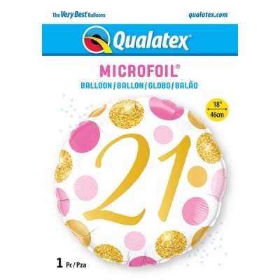 18" balloon round - Polkadot 21st birthday - 88178 2.jpg
