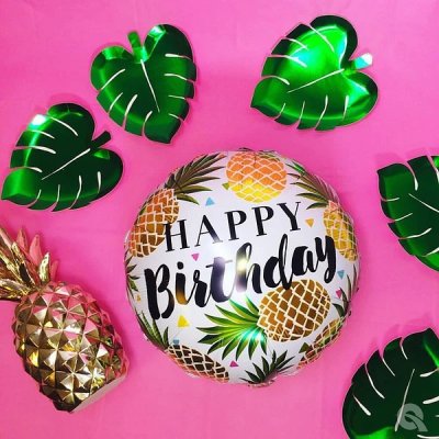 18" balloon round - Happy birthday pineapples - 57277 b.jpg