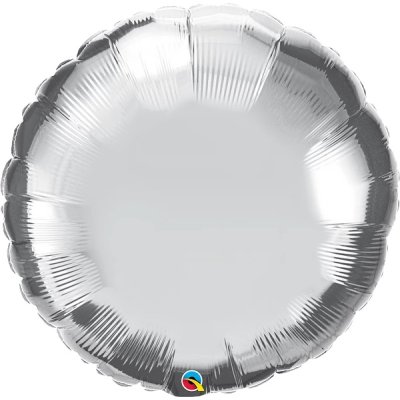 36" balloon round - silver