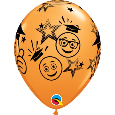 Balloons Qualatex 28cm/11" print - Happy Graduate (25pcs) - 48367B_K_O_2.png