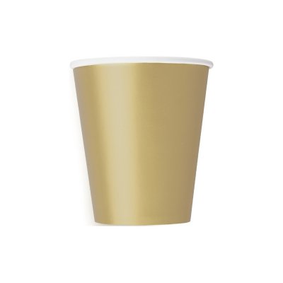 Paper Cup - Gold, 8pcs