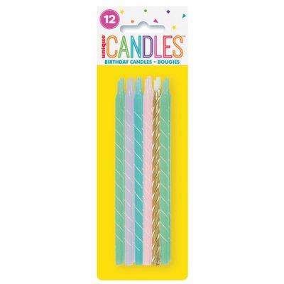Cake Candles - Pastel Spiral, 12pcs - 19986.jpg