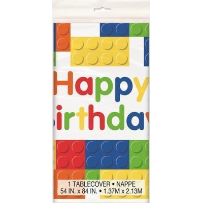 Plastic Tablecloth - Building Blocks Birthday, 54"x84" - 58233.jpg