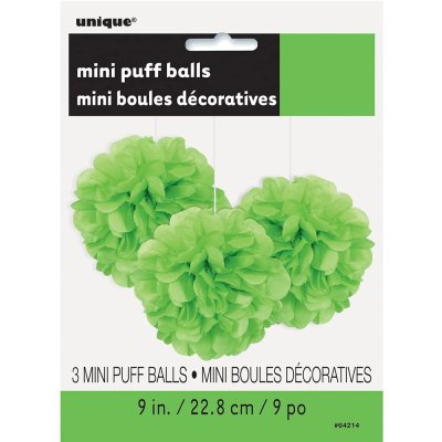 Pom pom - lime decorative suspension 3pcs, 23cm - 642142.jpg
