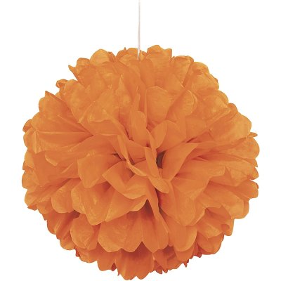 Pom pom orange decorative pendant, 40cm