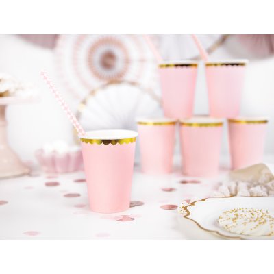 ECO paper cups - Light pink with gold edges (6pcs) - big_KPP16-081J_05_S.jpg