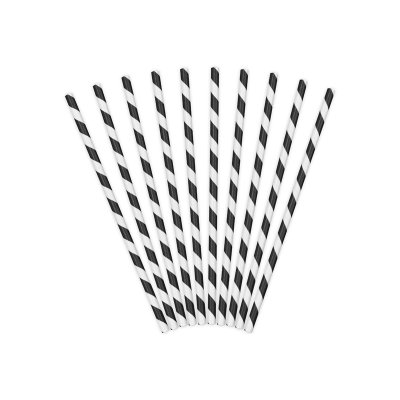 Paper straws - Black strips (10pcs) - big_SPP1-010_02_S.jpg