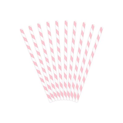 Paper straws - Light pink stripes (10pcs) - big_SPP1-081J_02_S.jpg
