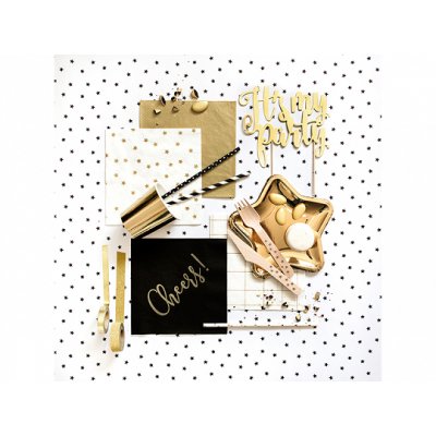 Paper napkins - Gold stars (33x33cm) 20pcs - large_SP33-39-019_03_S.jpg