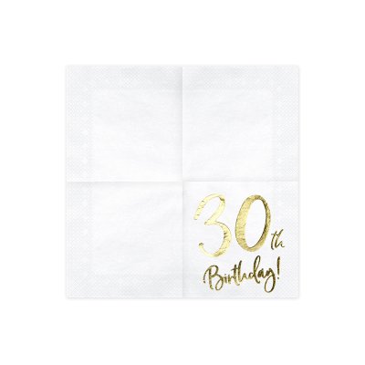 Paper napkins - 30th birthday (33x33cm) 20pcs - big_SP33-77-30-008_02_S.jpg