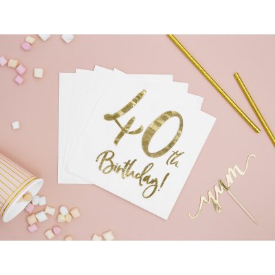Paper napkins - 40th birthday (33x33cm) 20pcs - big_SP33-77-40-008_03_S.jpg