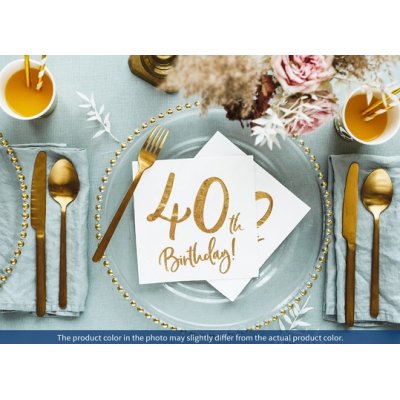 Paper napkins - 40th birthday (33x33cm) 20pcs - large_SP33-77-40-008_05_S.jpg