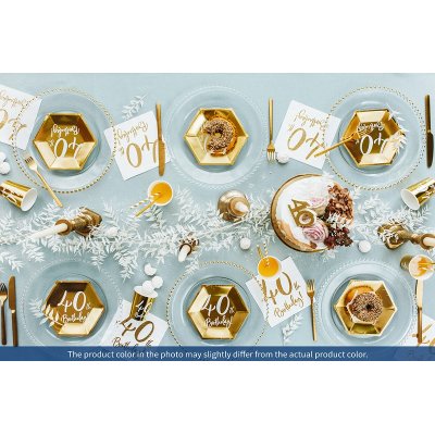 Paper napkins - 40th birthday (33x33cm) 20pcs - big_SP33-77-40-008_07_S.jpg