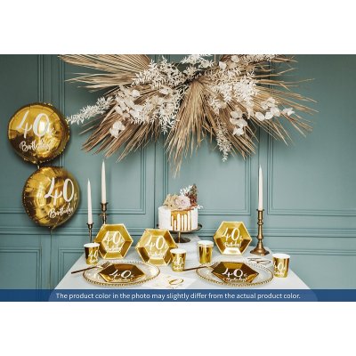 Paper napkins - 40th birthday (33x33cm) 20pcs - big_SP33-77-40-008_08_S.jpg