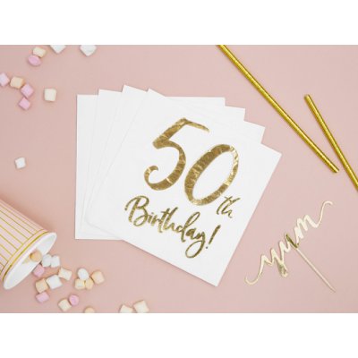 Paper napkins - 50th birthday (33x33cm) 20pcs - large_SP33-77-50-008_03_S.jpg