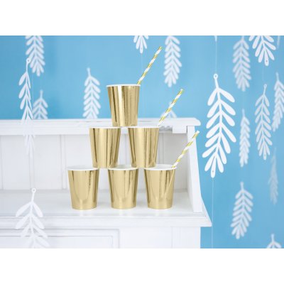 Paper straws - Golden metallic strips (10pcs) - big_SPP1M-019_19_S.jpg