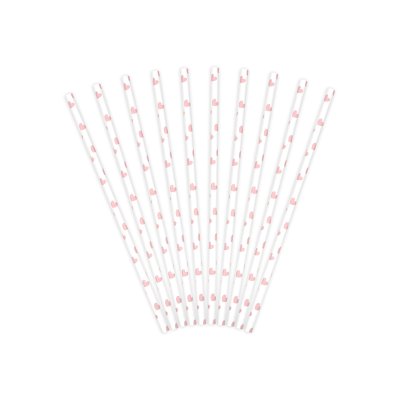 Paper straws - White with pink hearts (10pcs) - big_SPP7-081J_02_S.jpg
