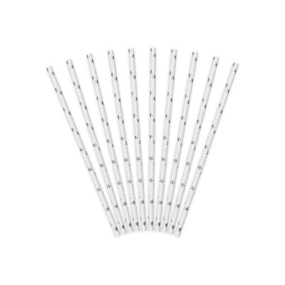 Paper straws - White with silver stars (10pcs) - big_SPP5M-018_02_S.jpg