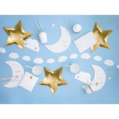Paper plate - Little moon white (6pcs) - large_TPP37-008_03_S.jpg