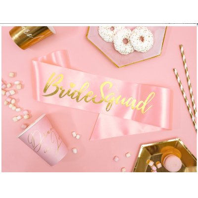 Satin sash "Bride squad" light pink with gold - Screenshot 2021-07-14 at 12-18-20 Sash Bride squad, light pink, 75cm - Internet shop PartyDeco.png