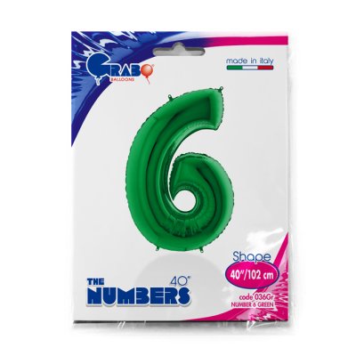 Number 6 Green (102cm,40") foil balloon - 036Gr-P-Packaged.jpg